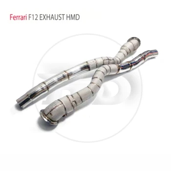 Водосточная труба выпускного коллектора HMD для Ferrari F12 Автомобильные Аксессуары Глушитель с коллектором каталитического нейтрализатора без патрубка Cat