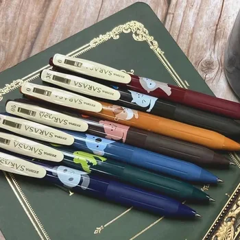 1 шт. Гелевая ручка ZEBRA SARASA JJ15 Винтажные Цветные чернила 0,5 мм Kawaii Animal Изображение ограниченной серии