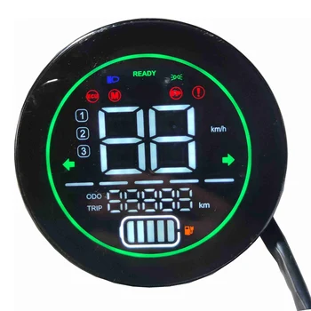 Индикатор приборной панели электрического велосипеда, спидометра, скутера 48 В, 60 В, 72 В, Свинцово-кислотный аккумулятор, светодиодный дисплей прибора
