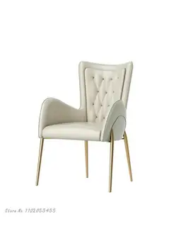 Роскошное обеденное кресло Nordic light, домашнее сетчатое красное кресло для макияжа в европейском стиле, современный гостиничный комод высокого класса со спинкой, кресло для учебы