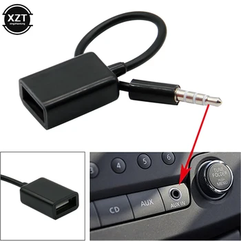 3,5 мм Штекер AUX Audio для подключения к USB 2.0 Кабель-преобразователь для автомобильного MP3-плеера