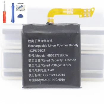 Аккумуляторы ISUNOO 3,82 В 455 мАч HB532729ECW для смарт-часов Huawei GT2 GT 2 46 мм с инструментами