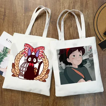 Сумки Kiki's Delivery, сумки из аниме Gigi Black Cat, сумки через плечо, повседневные сумки для девочек, женская элегантная холщовая сумка